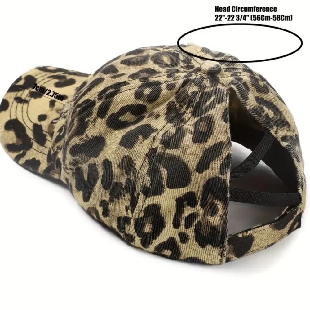 C.C Leopard Print Ponytail Cap